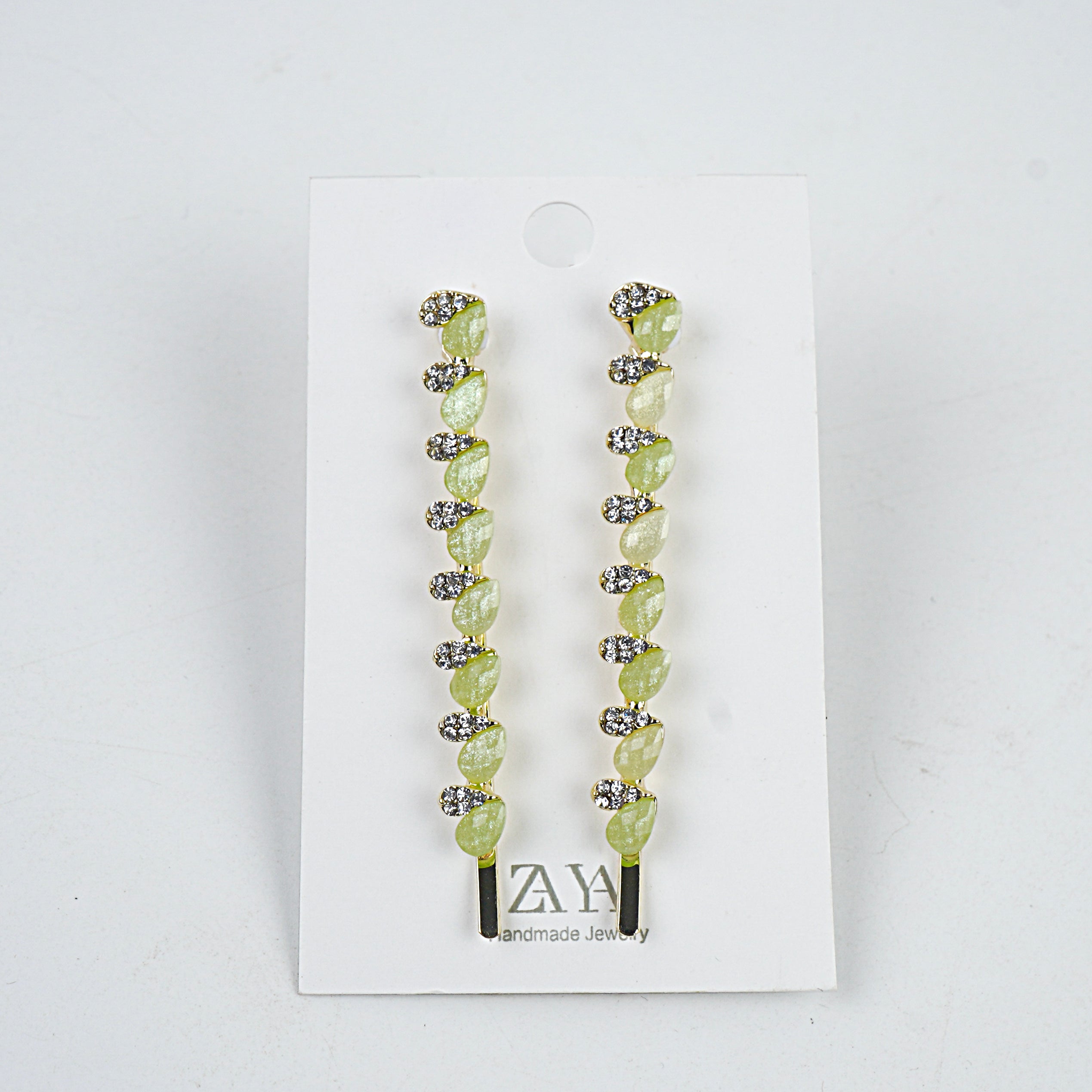 Metal Hair Clip - Lemon, Yellow, Off White & Green