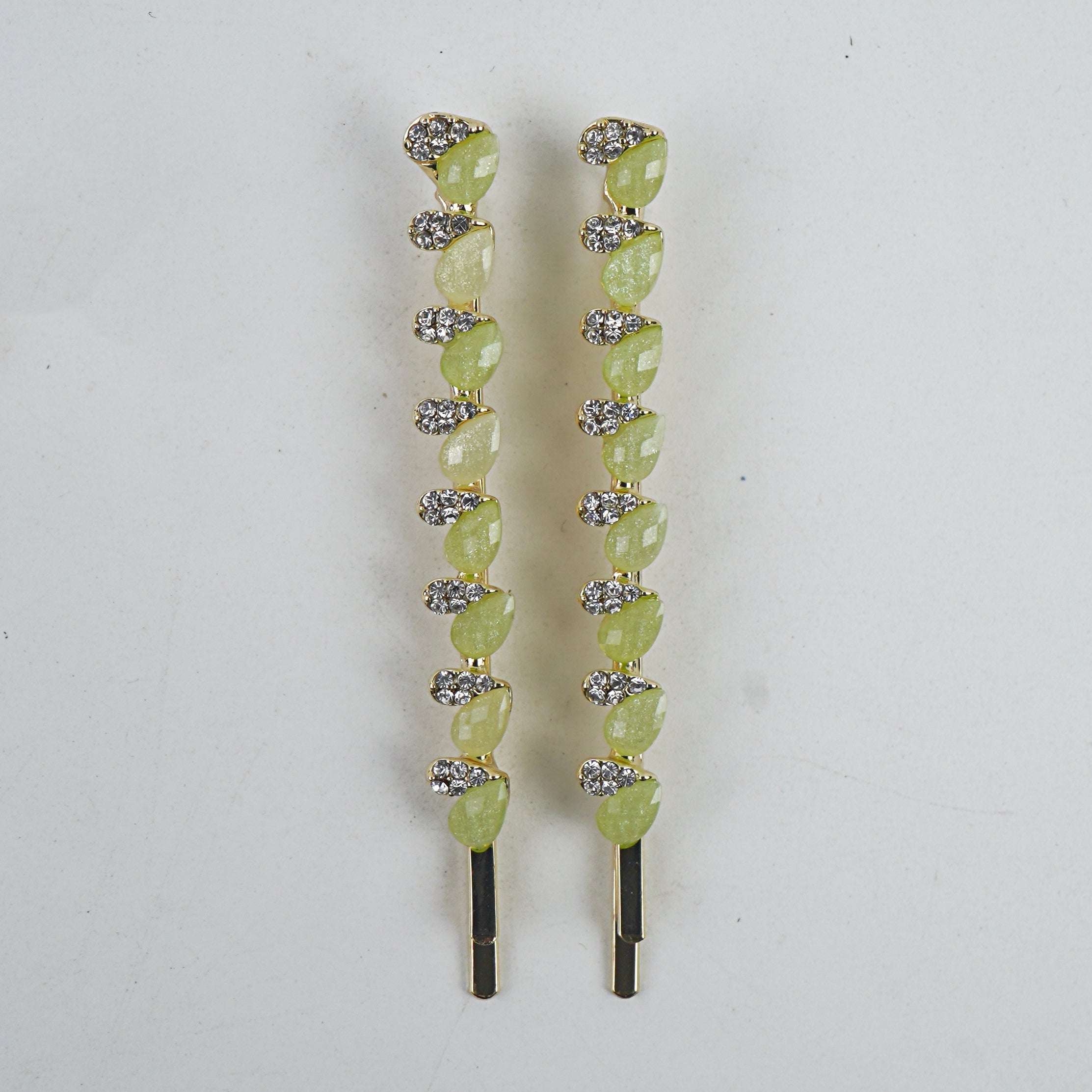 Metal Hair Clip - Lemon, Yellow, Off White & Green