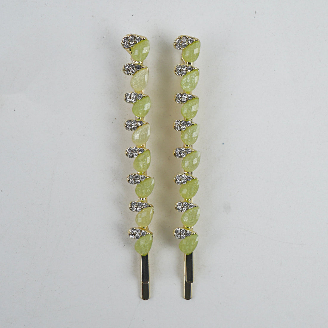 Metal Hair Clip - Lemon, Yellow, Off White & Green