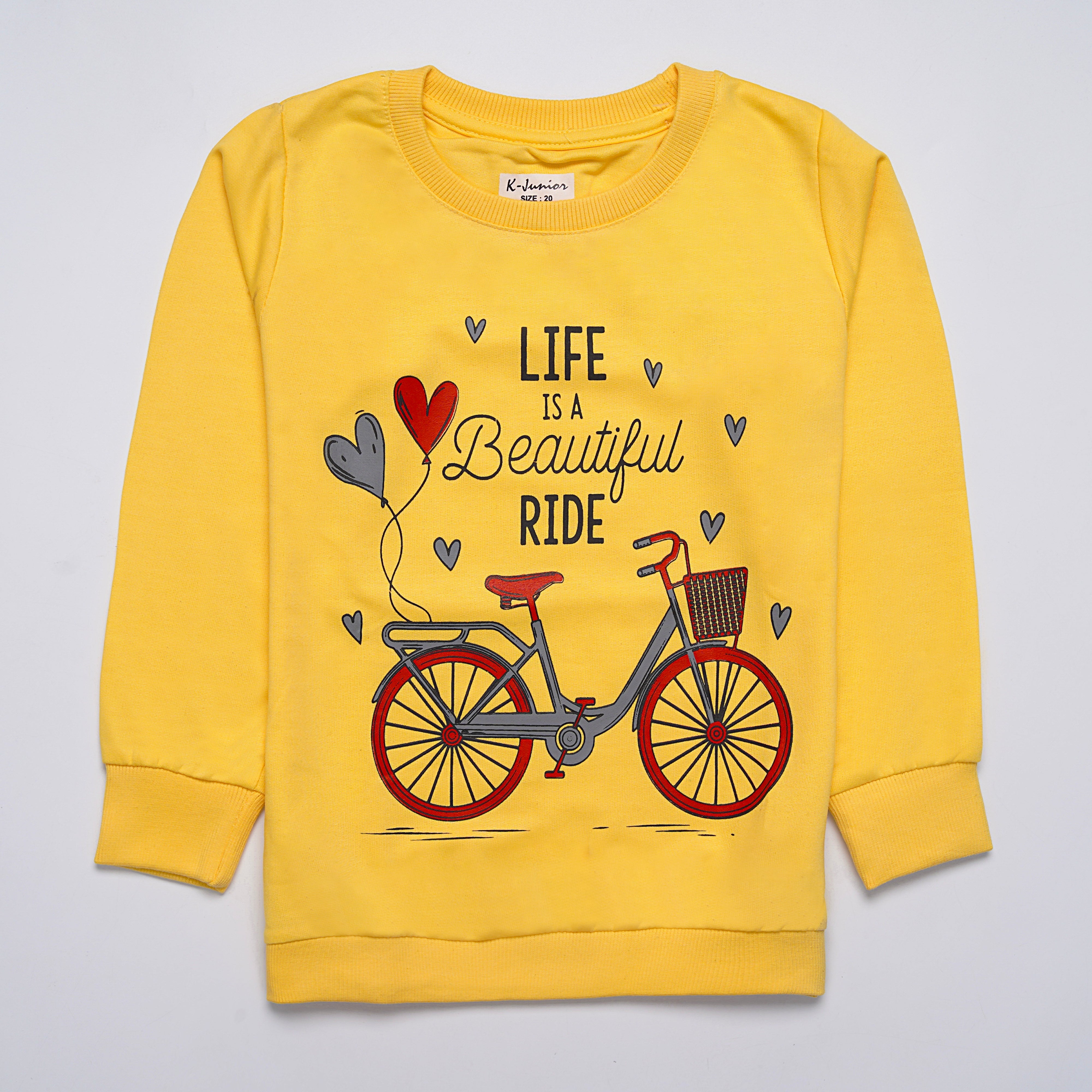 Girls Sweatshirt Code-(  Life Is Beautiful Ride )