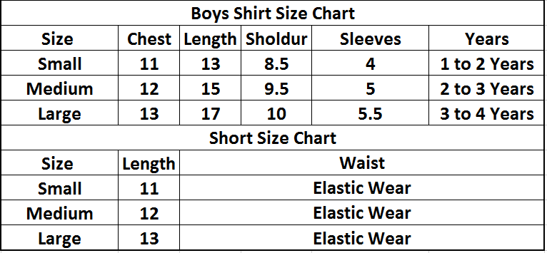 Boys Half Sleeves 2 Piece Suit (Football)